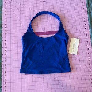 Athleta Transcend Halter, Size Small, Varsity Blue NWT